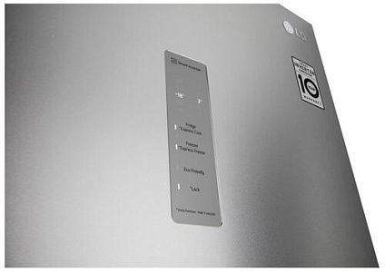 Холодильник с морозильником LG GA-B509MAWL серебристый