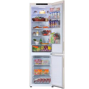 Холодильник с морозильником LG GA-B509CECL бежевый