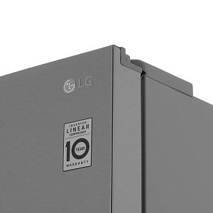 Холодильник с морозильником LG GN-H702HMHZ серебристый