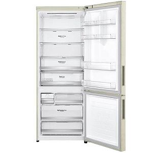 Холодильник с морозильником LG GC-B569PECM бежевый