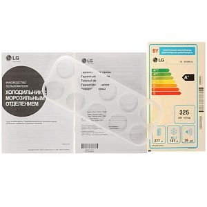 Холодильник с морозильником LG GA-B509MLSL серый
