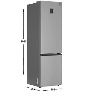 Холодильник с морозильником Samsung RB38T676FSA/WT серебристый