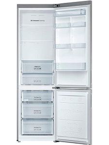 Холодильник с морозильником Samsung RB37A5200SA/WT серебристый