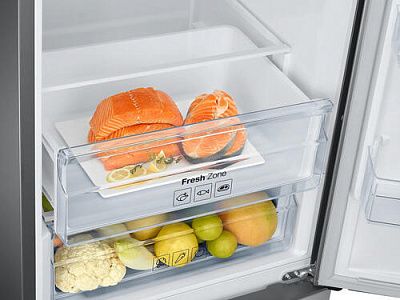 Холодильник с морозильником Samsung RB37A5200SA/WT серебристый