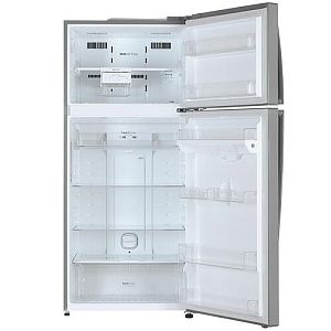 Холодильник с морозильником LG GN-H702HMHZ серебристый