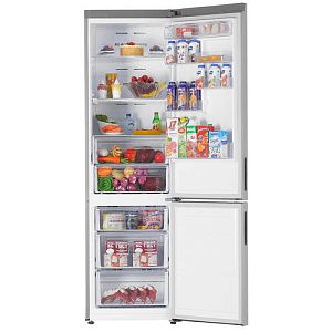 Холодильник с морозильником Samsung RB37A5470SA/WT серебристый