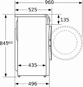 Узкая стиральная машина BOSCH WLW24K4HOE