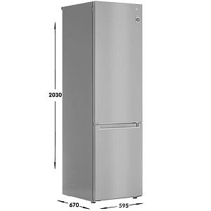 Холодильник с морозильником LG GA-B509PSAM серебристый