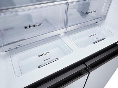 Холодильник многодверный LG GR-A24FQAKM серый