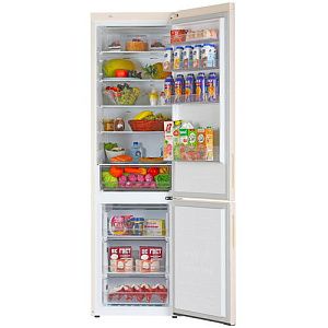 Холодильник с морозильником LG GA-B509CEWL бежевый